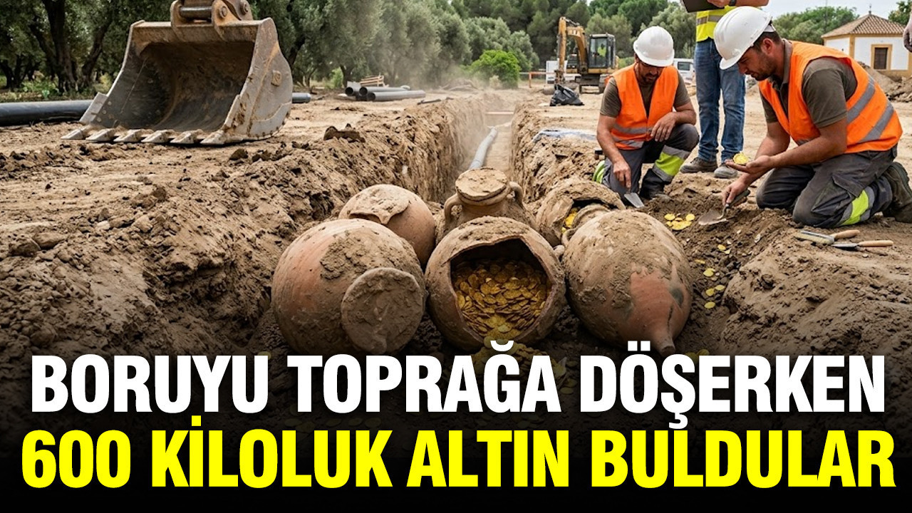 Boruyu topraga doserken 600 kiloluk altin buldular gyC8H3H1